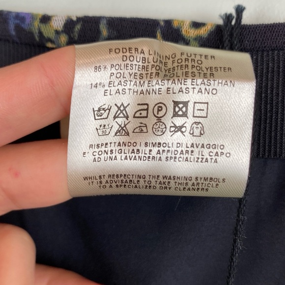 NWT Fuzzi Tulle Stretch BodyCon Paisley Print Trumpet Skirt XL - Picture 6 of 8